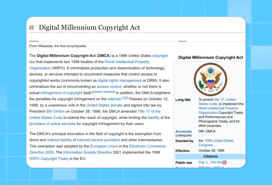History of the Digital Millennium Copyright Act (DMCA)