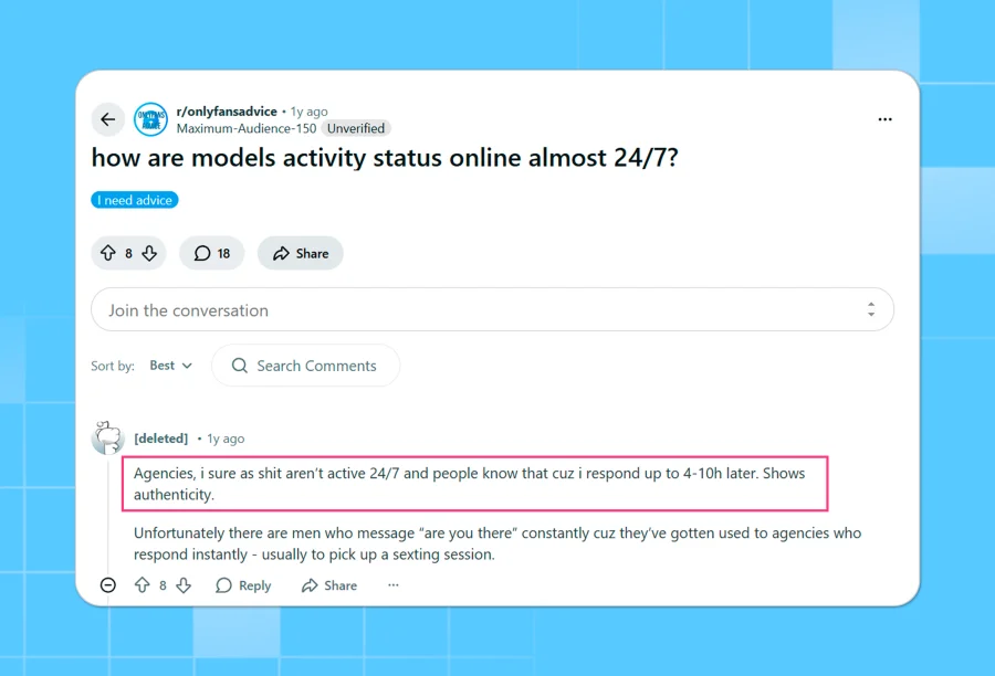 How are models activity status online almost