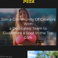 Peek website screenshot