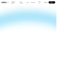 AROA website screenshot