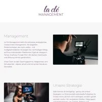 La Cle Management website screenshot