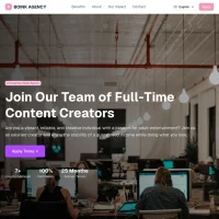 Boink Talent Agency website screenshot