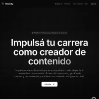 Modelty website screenshot