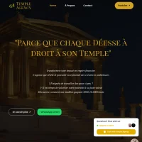Temple Agency website screenshot
