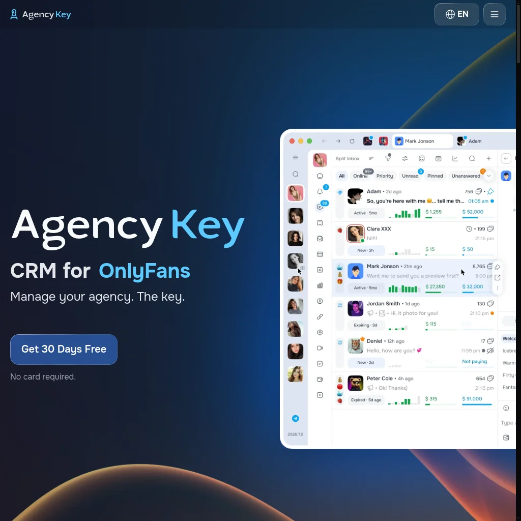 AgencyKey website