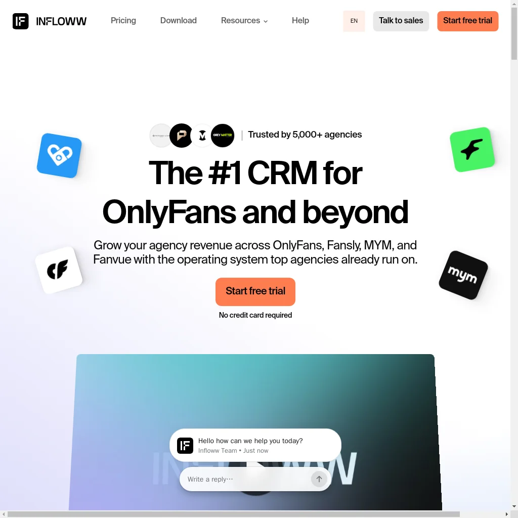 Infloww website