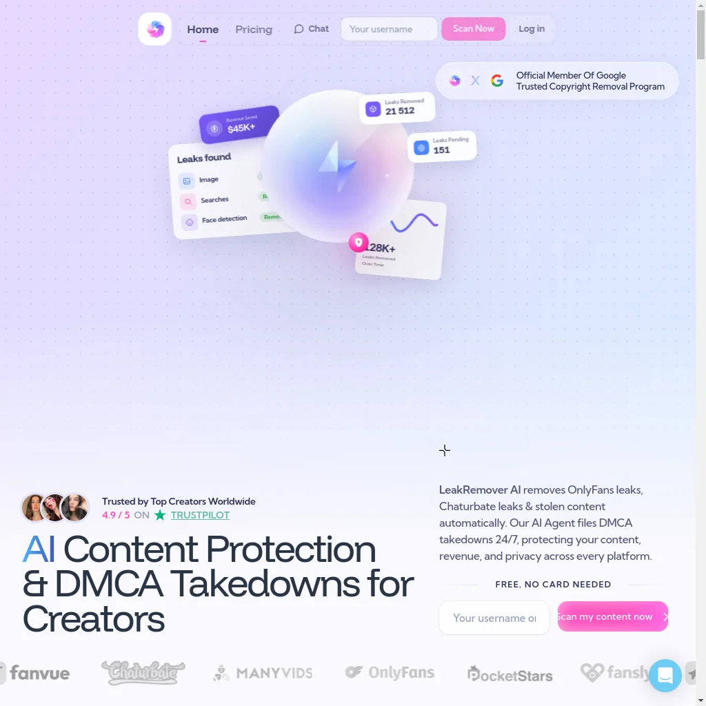 LeakRemover AI website