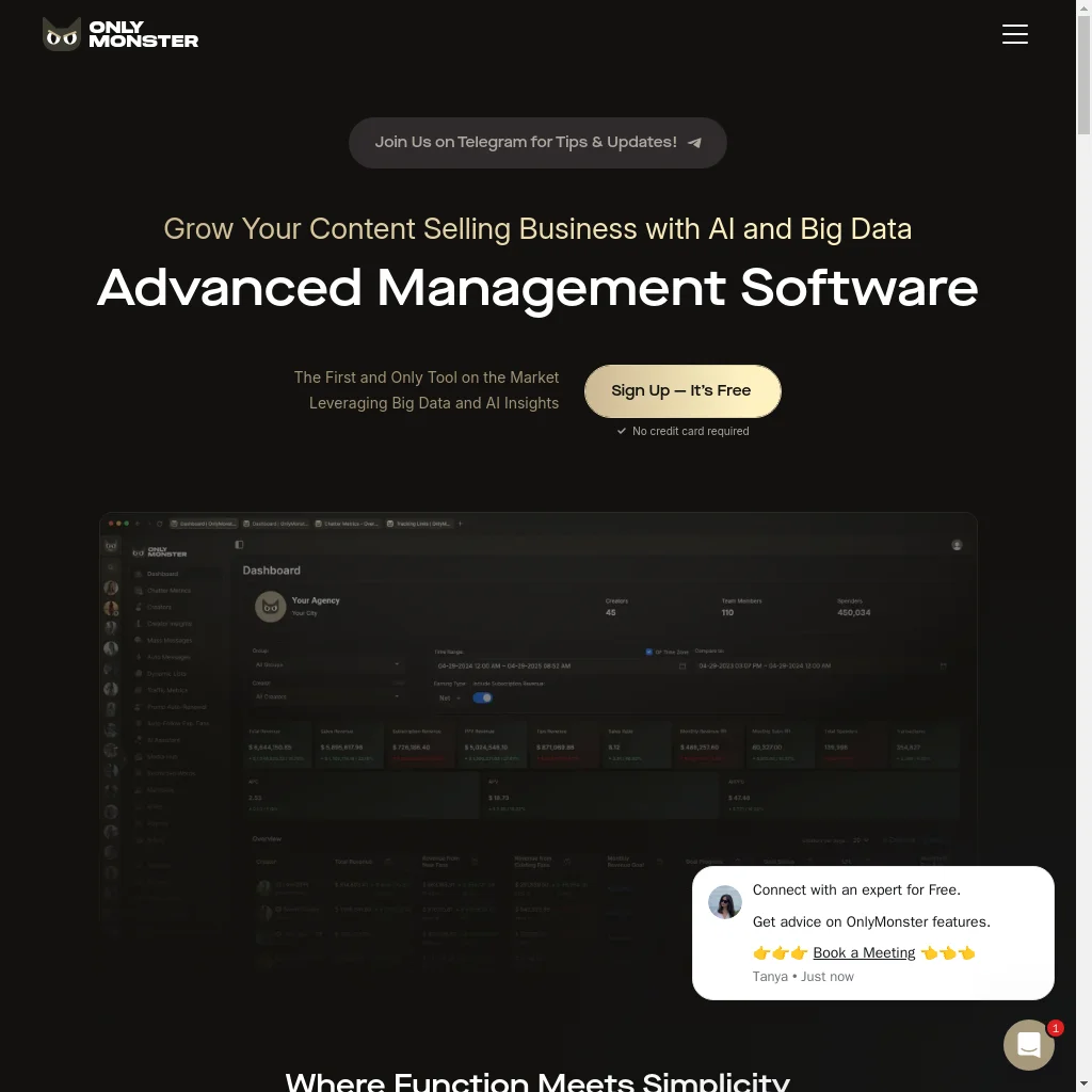 OnlyMonster website