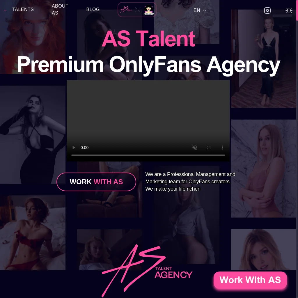AS Talent website preview