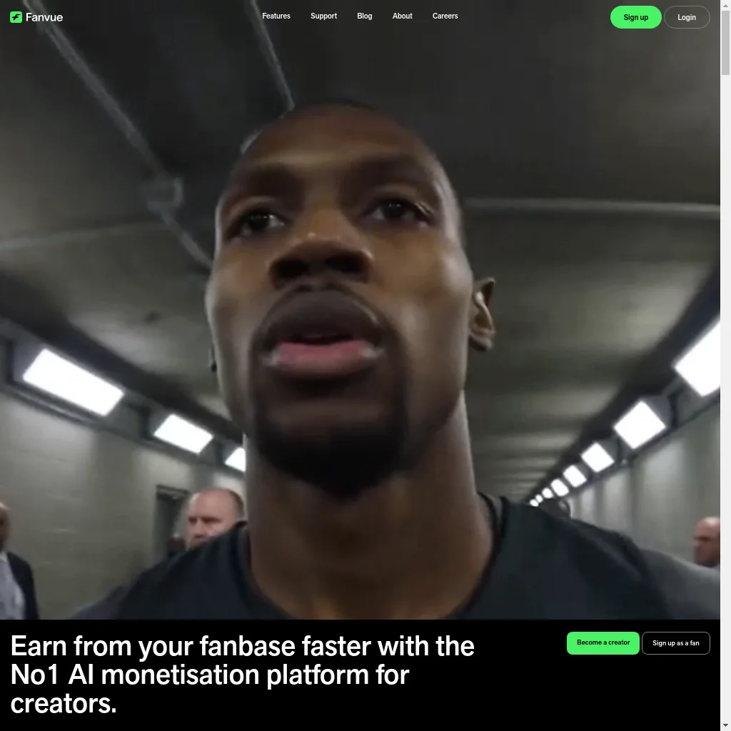 Fanvue website