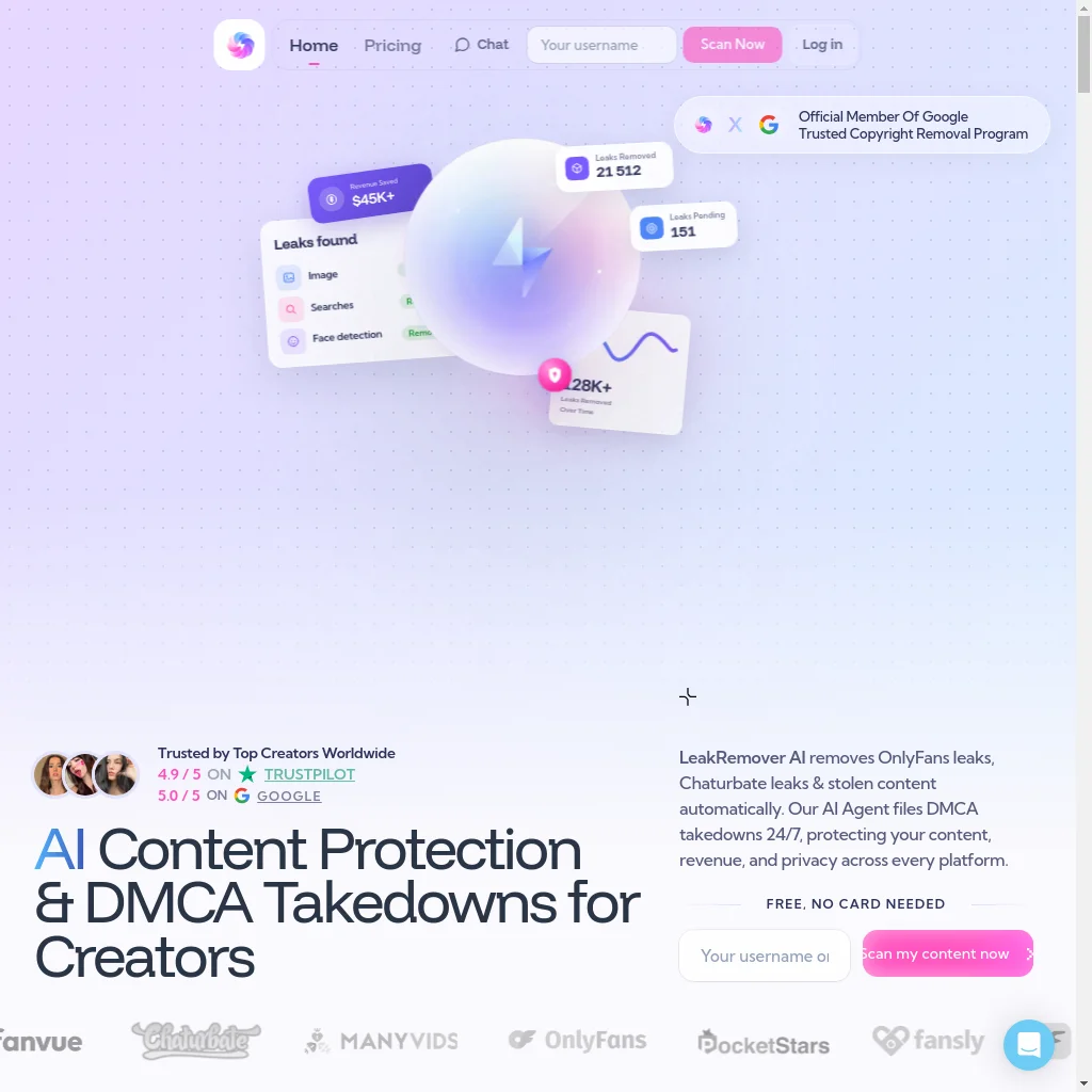 LeakRemover AI website