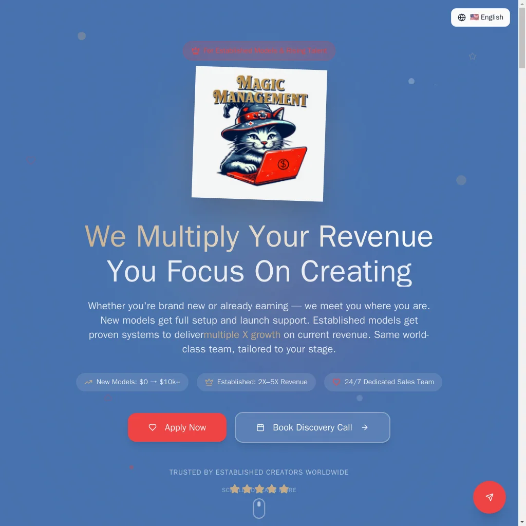 Magic Management website preview