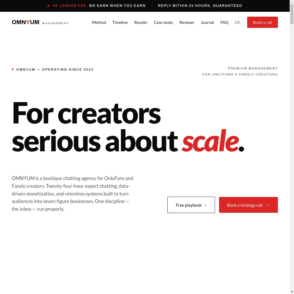 OMNYUM Management website preview