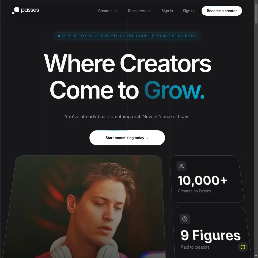 Passes website