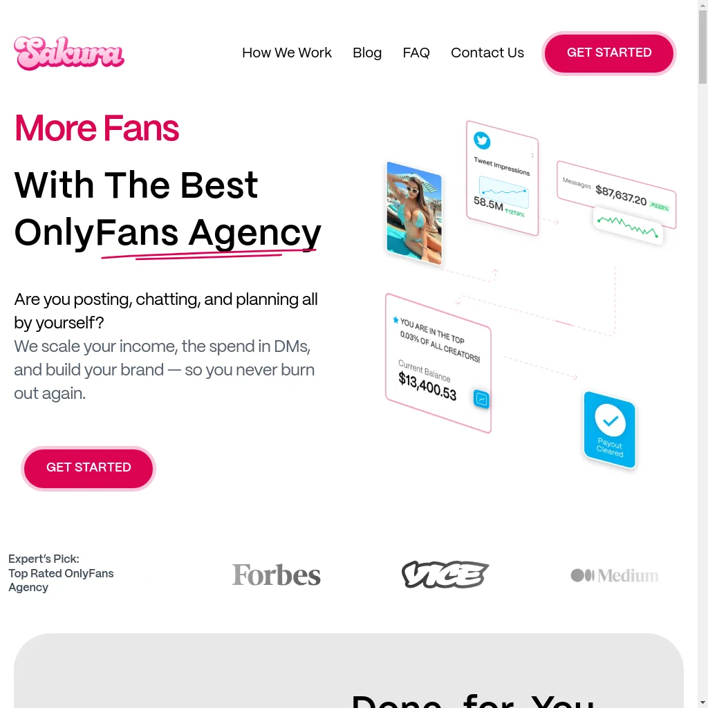 Sakura Management website preview