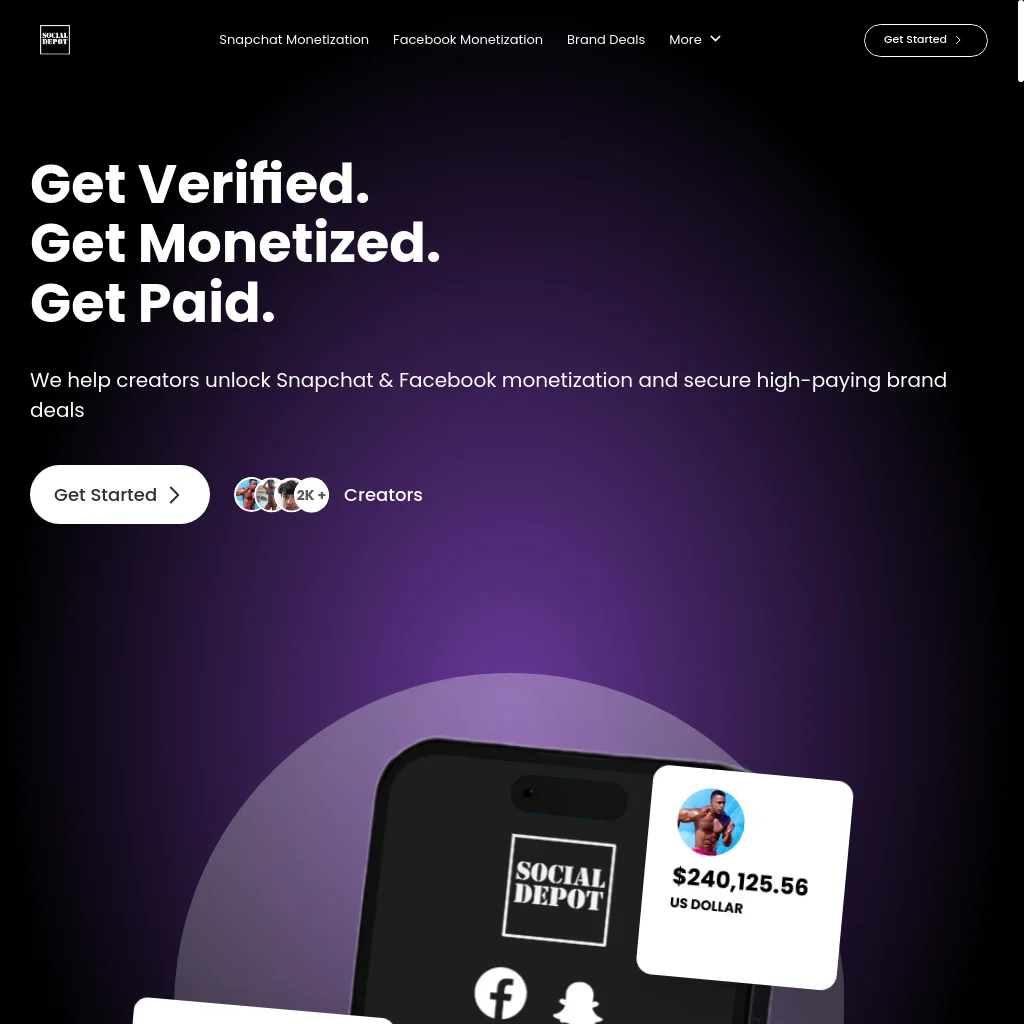 Social Depot website preview