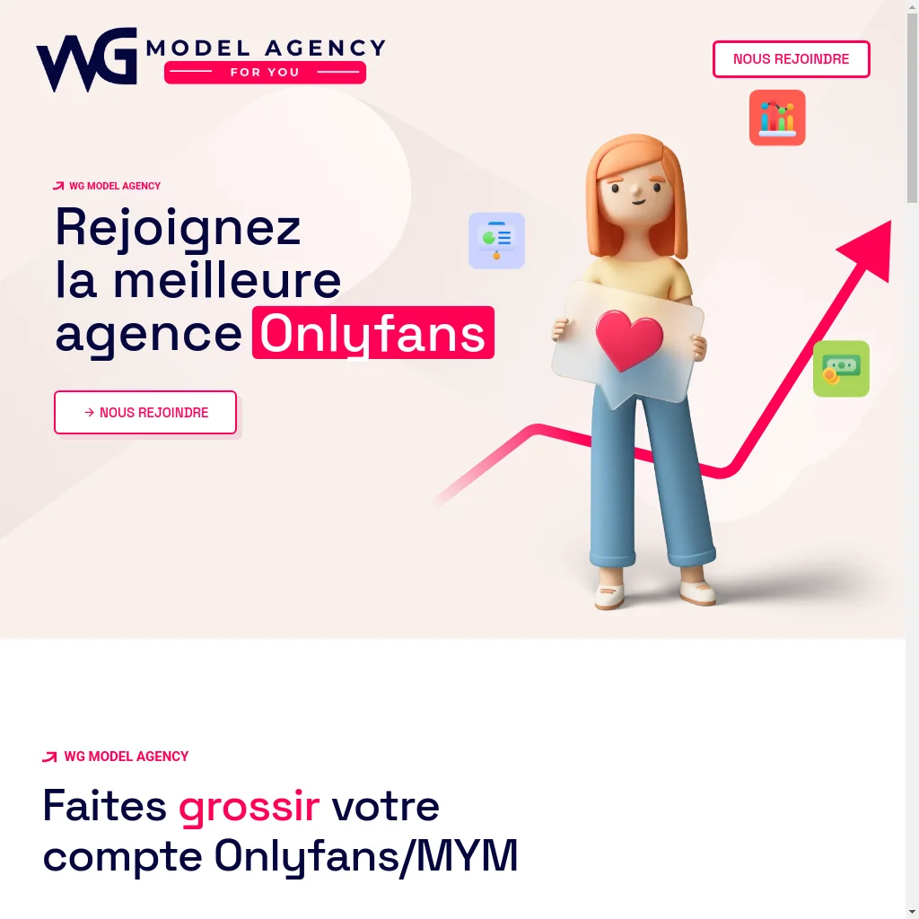 WG Model Agency website preview