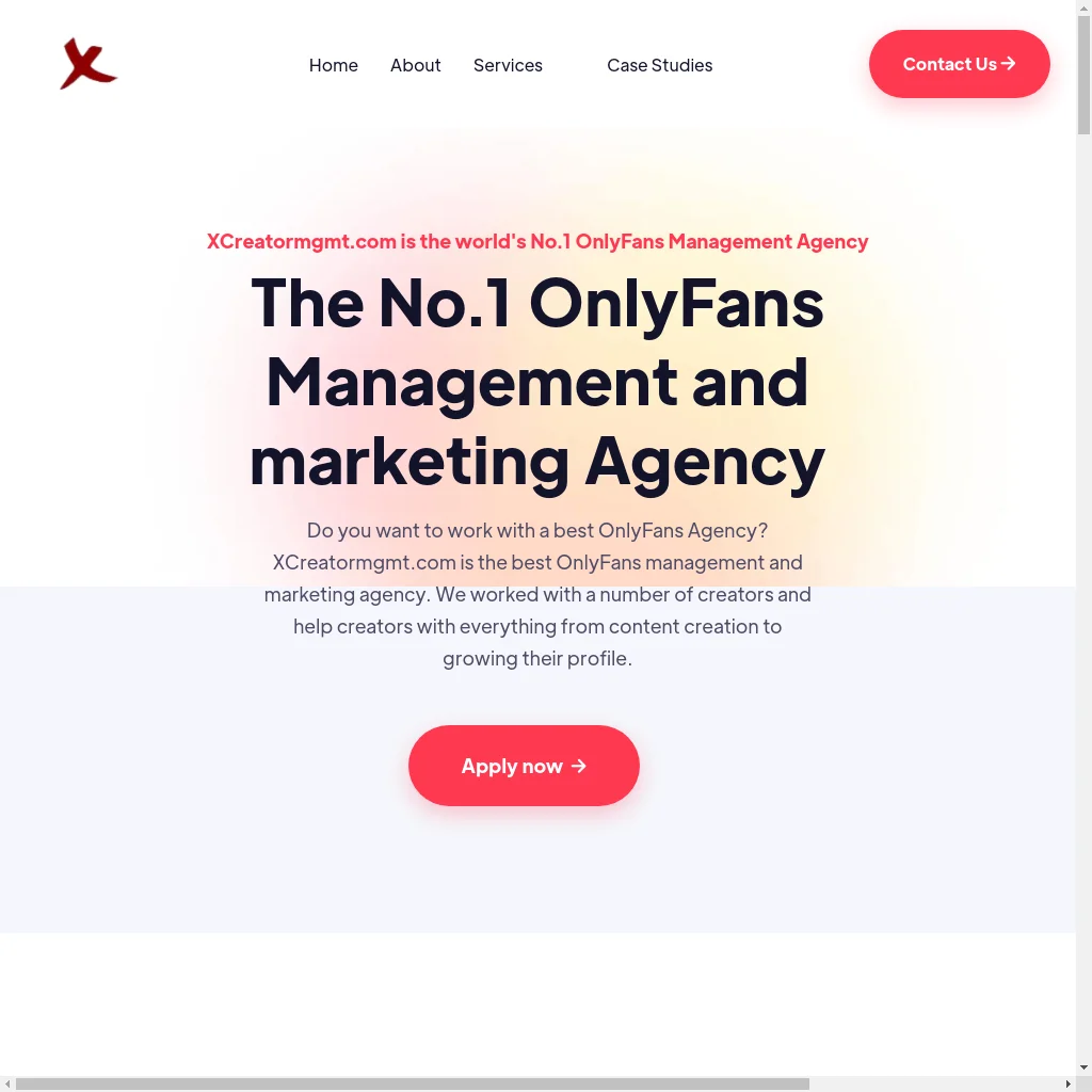 XCreatorMgmt Agency website preview