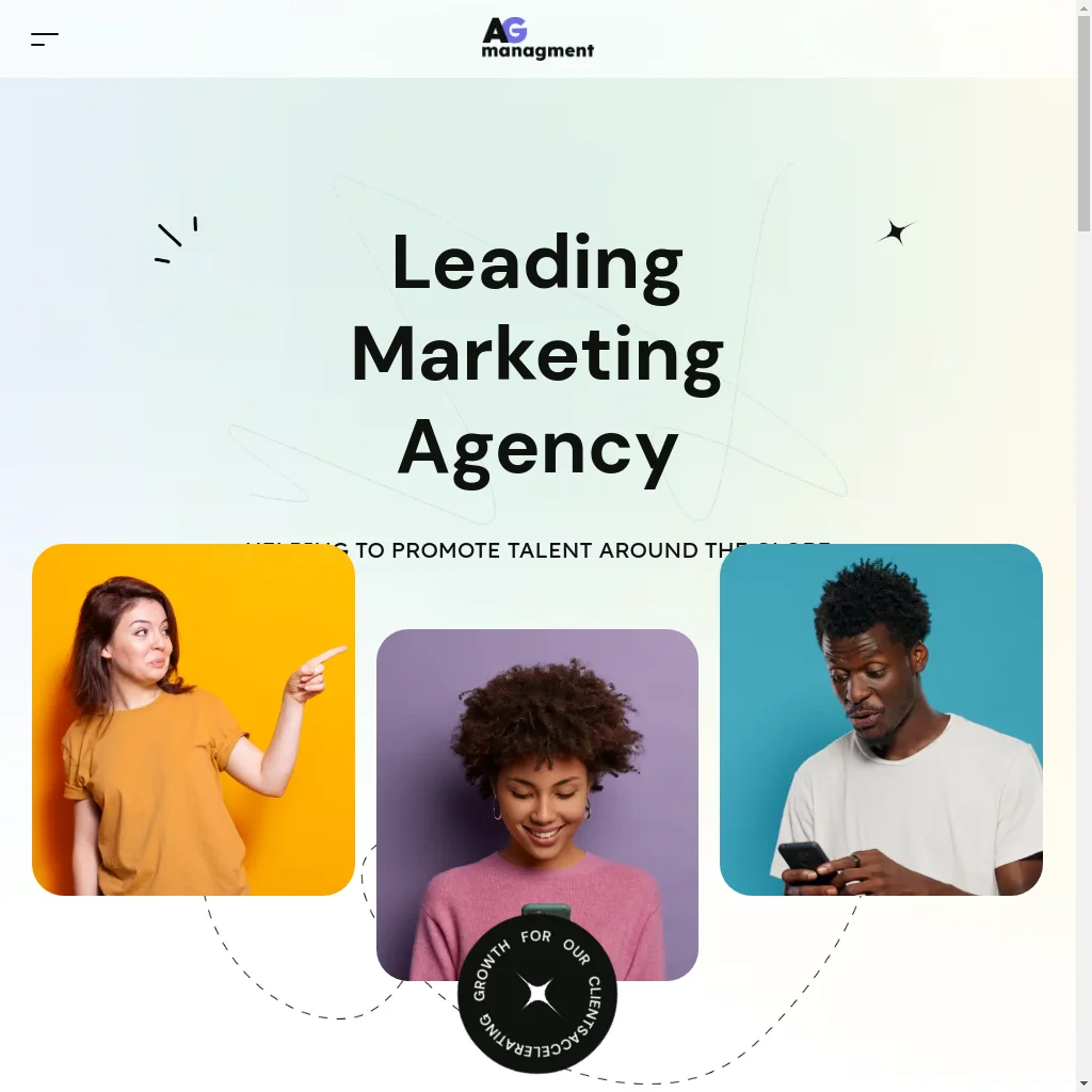 AG talents website preview