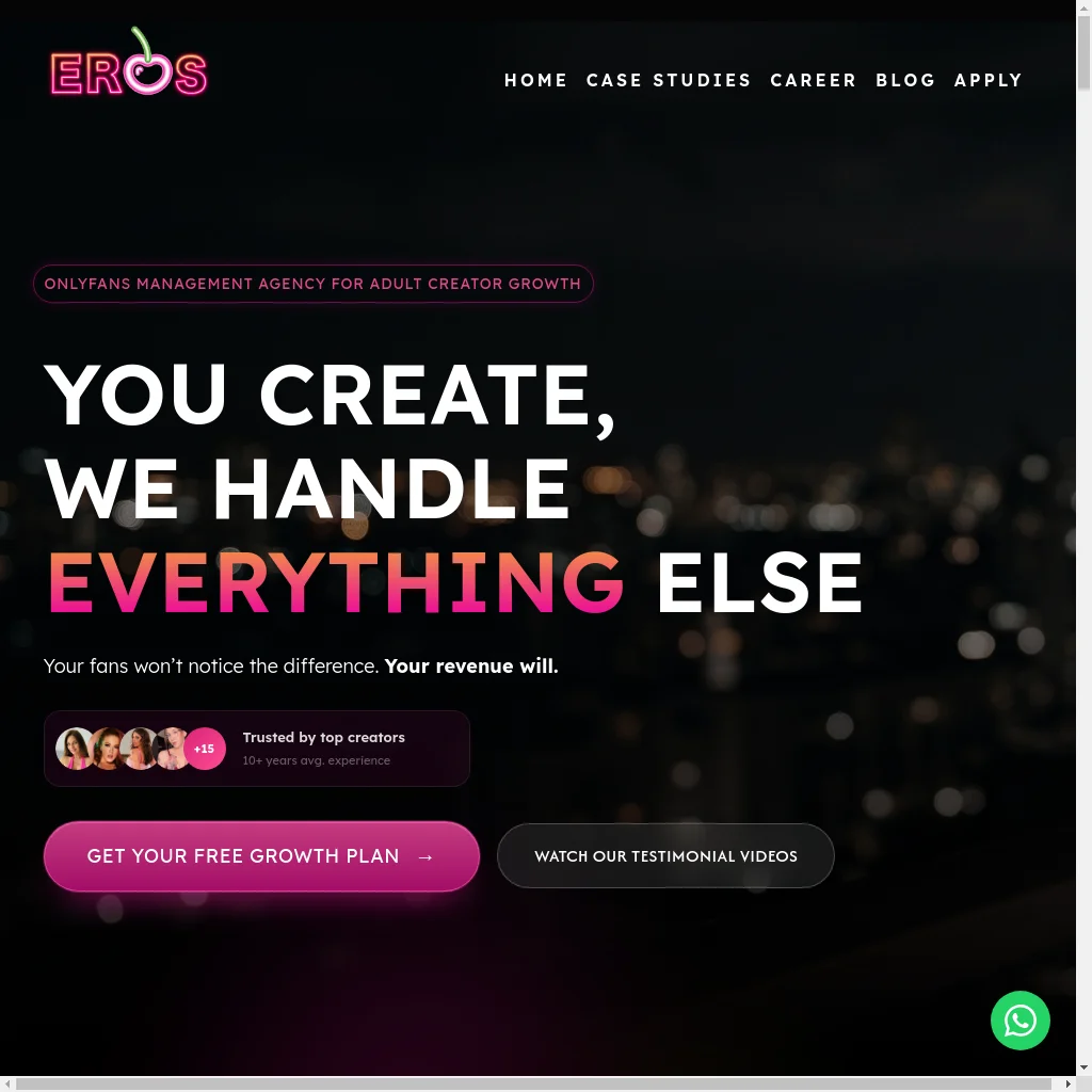 EROS Agency website preview