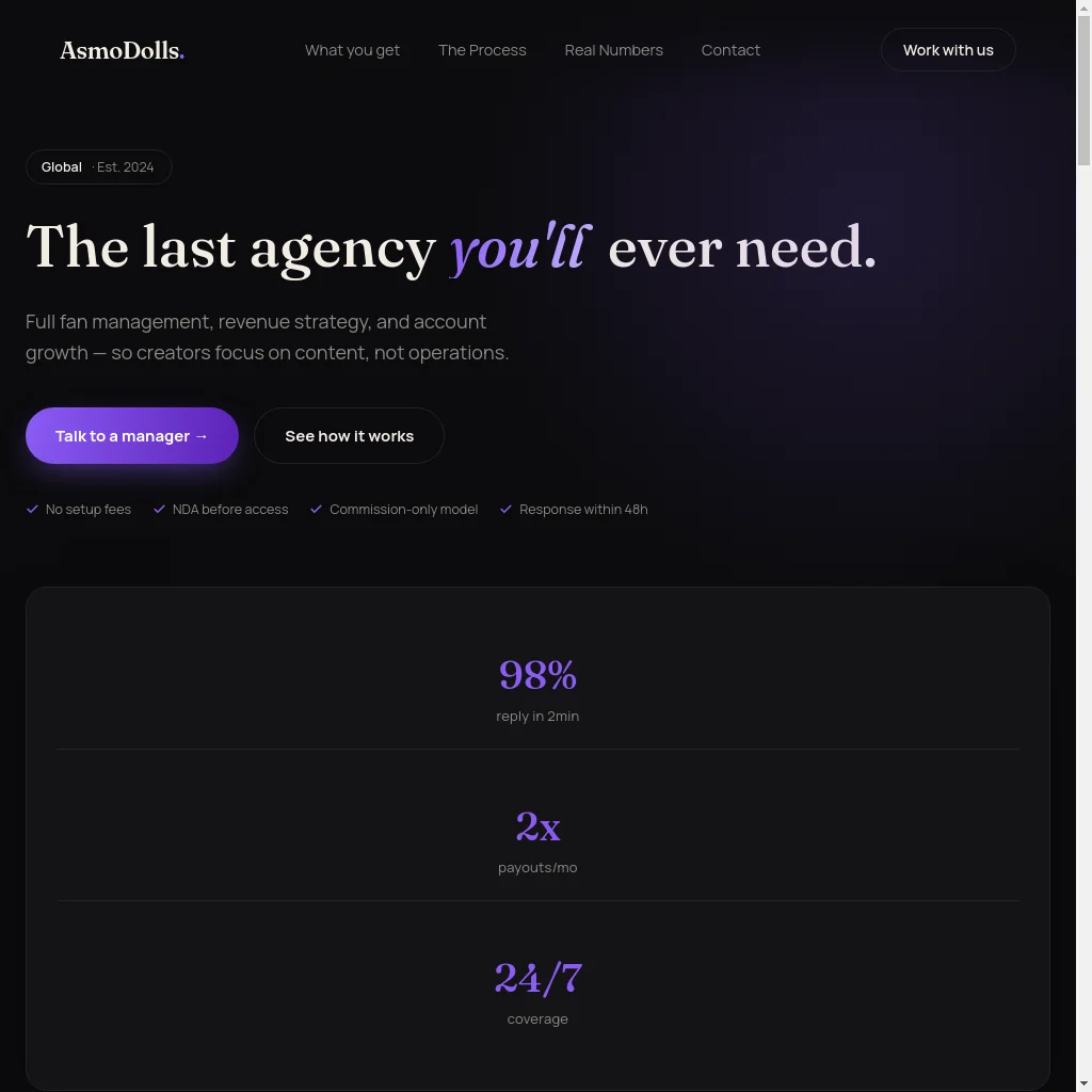 AsmoDolls website preview