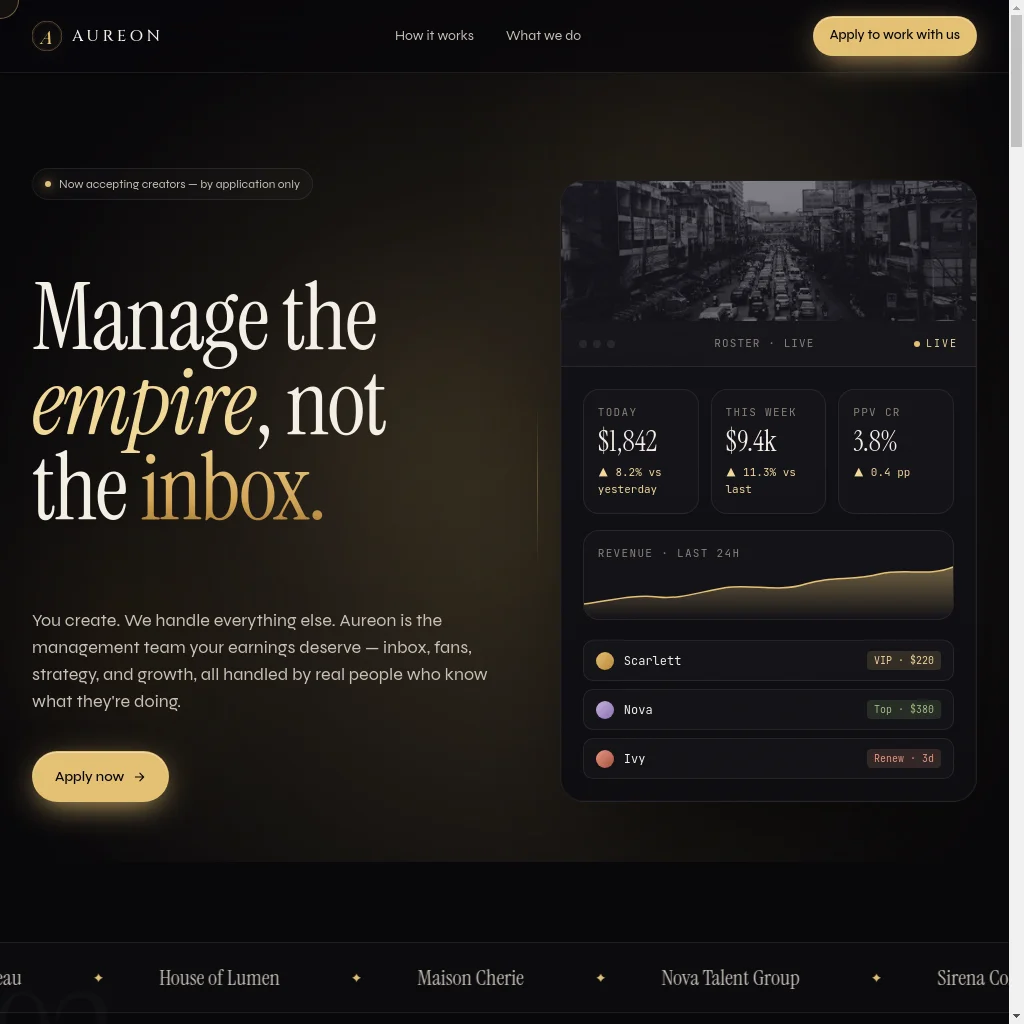 Aureon website preview