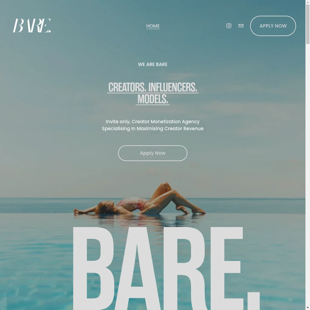 Bare Agency website preview