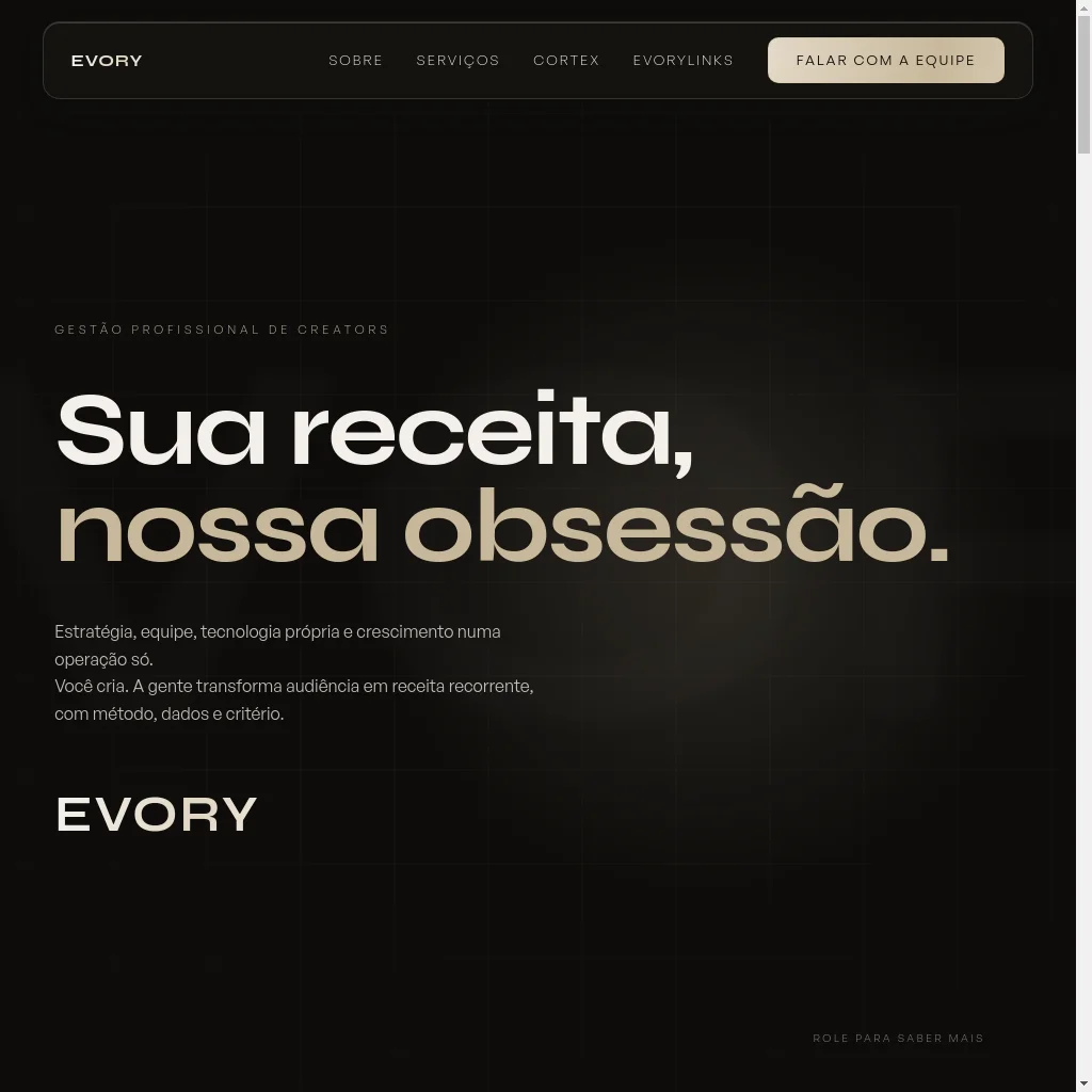 Evory website preview