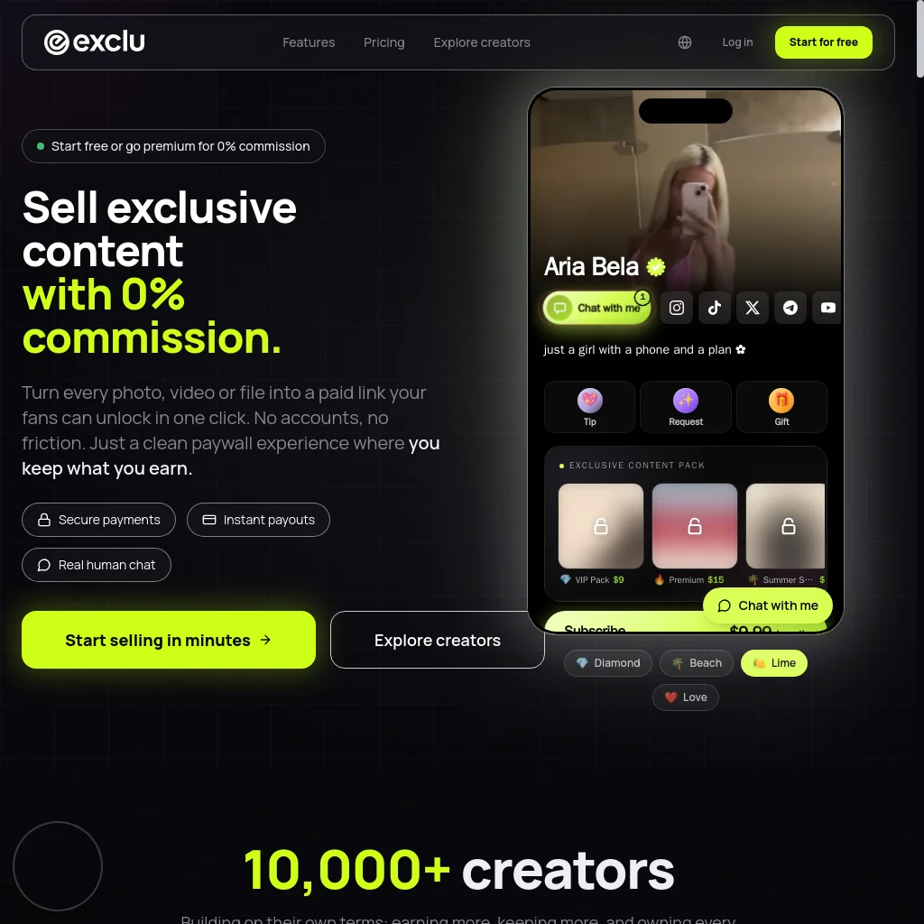 Exclu website