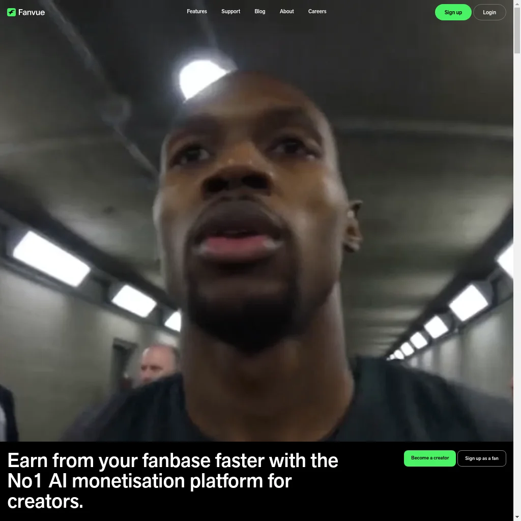 Fanvue website