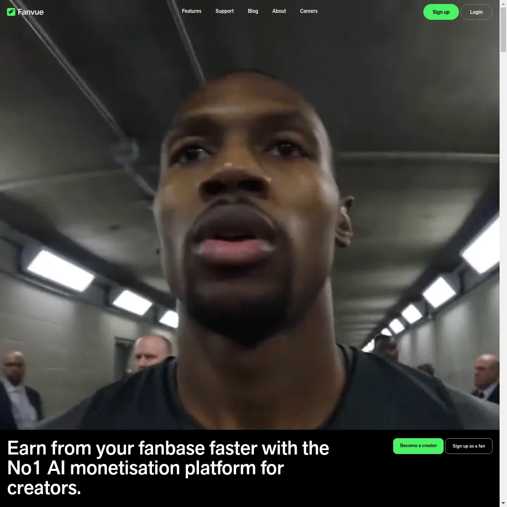 Fanvue website