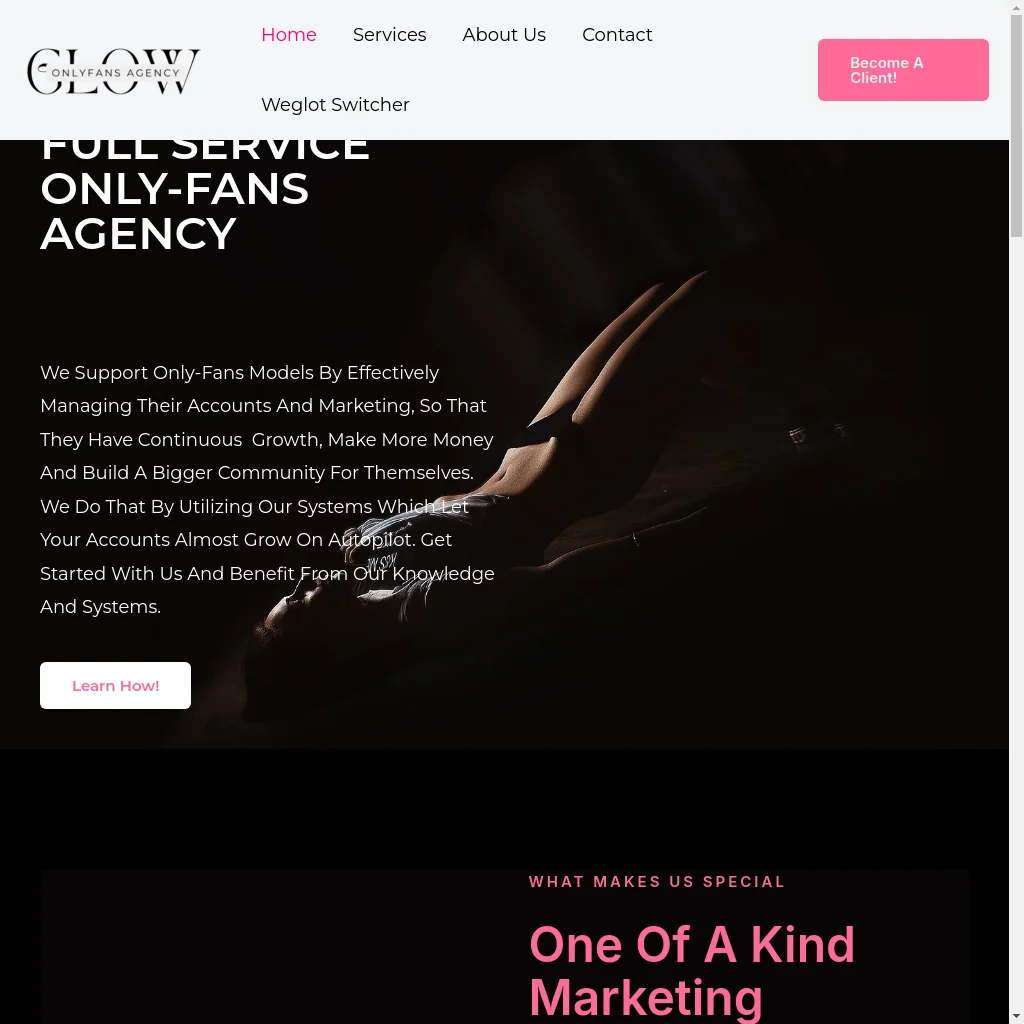Glow Agency website preview