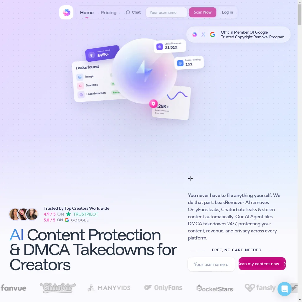 LeakRemover AI website