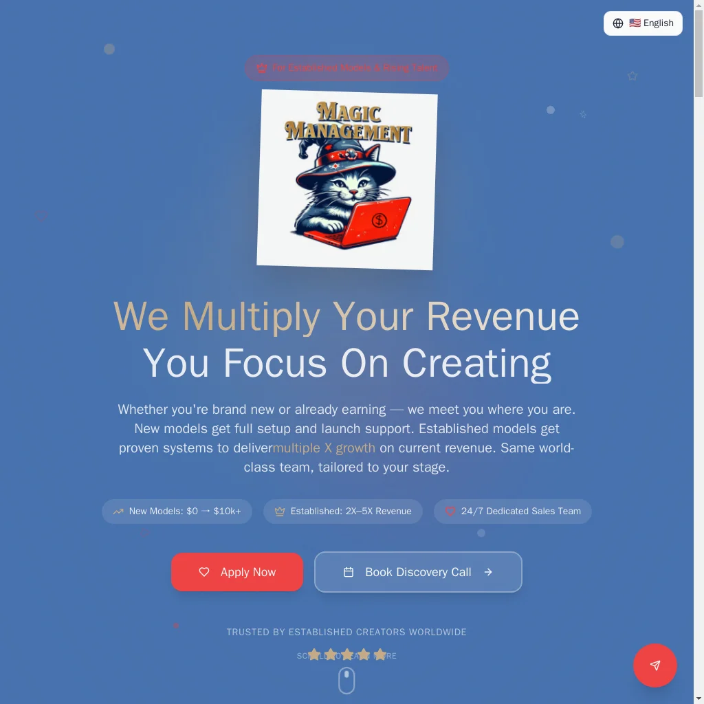 Magic Management website preview