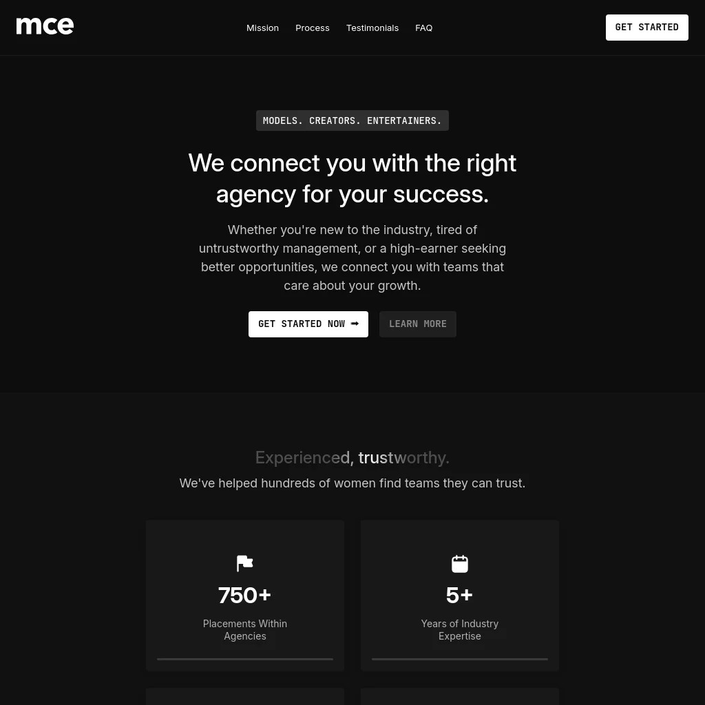 MCE website preview