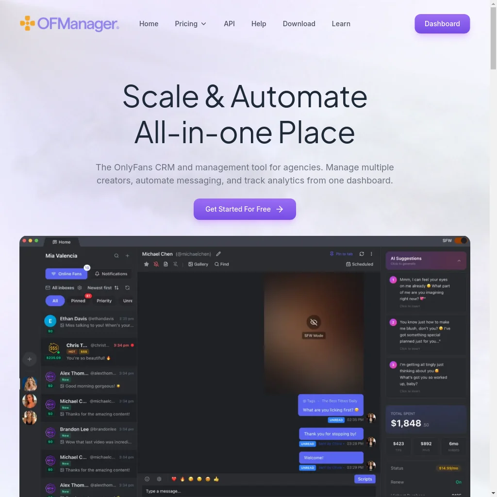 OFManager website