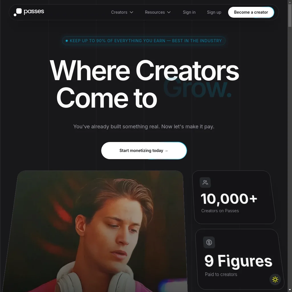 Passes website