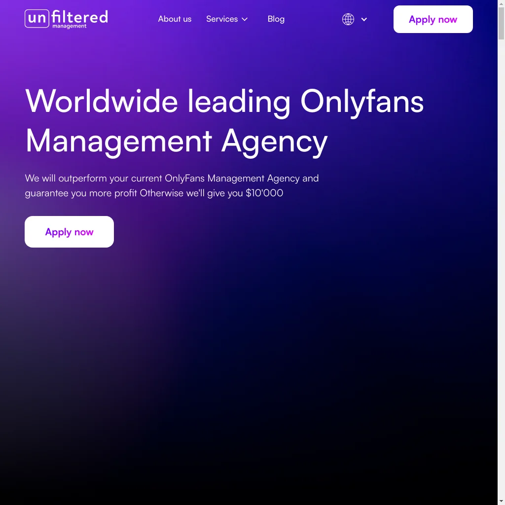 Unfiltered Management website preview