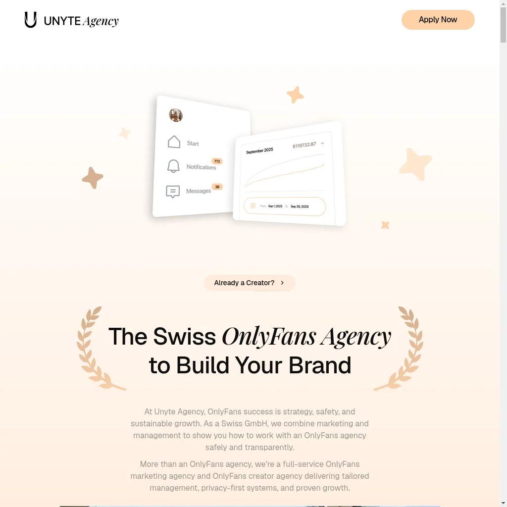 Unyte Agency website preview