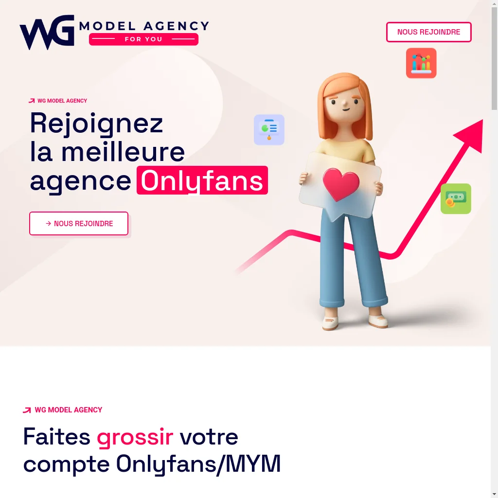WG Model Agency website preview