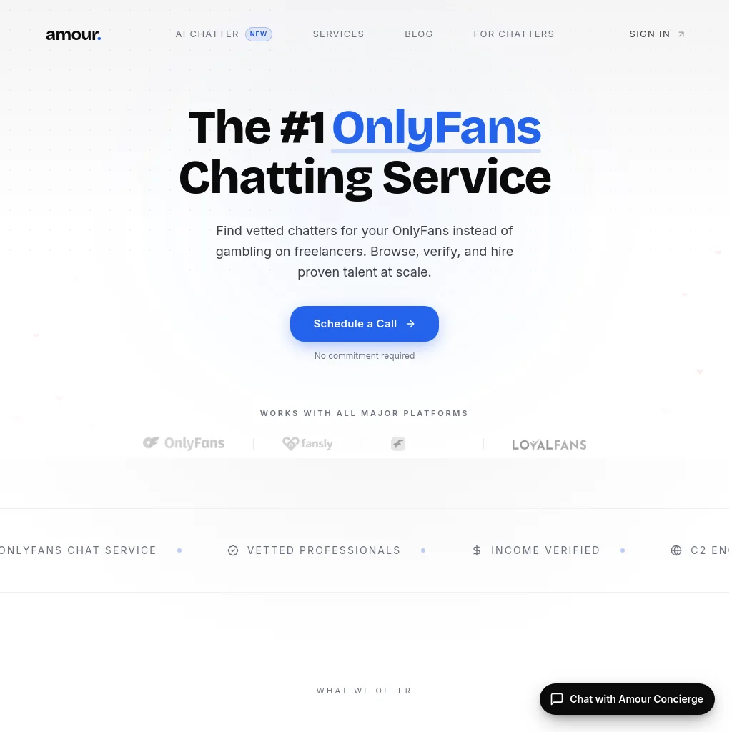 Amour website
