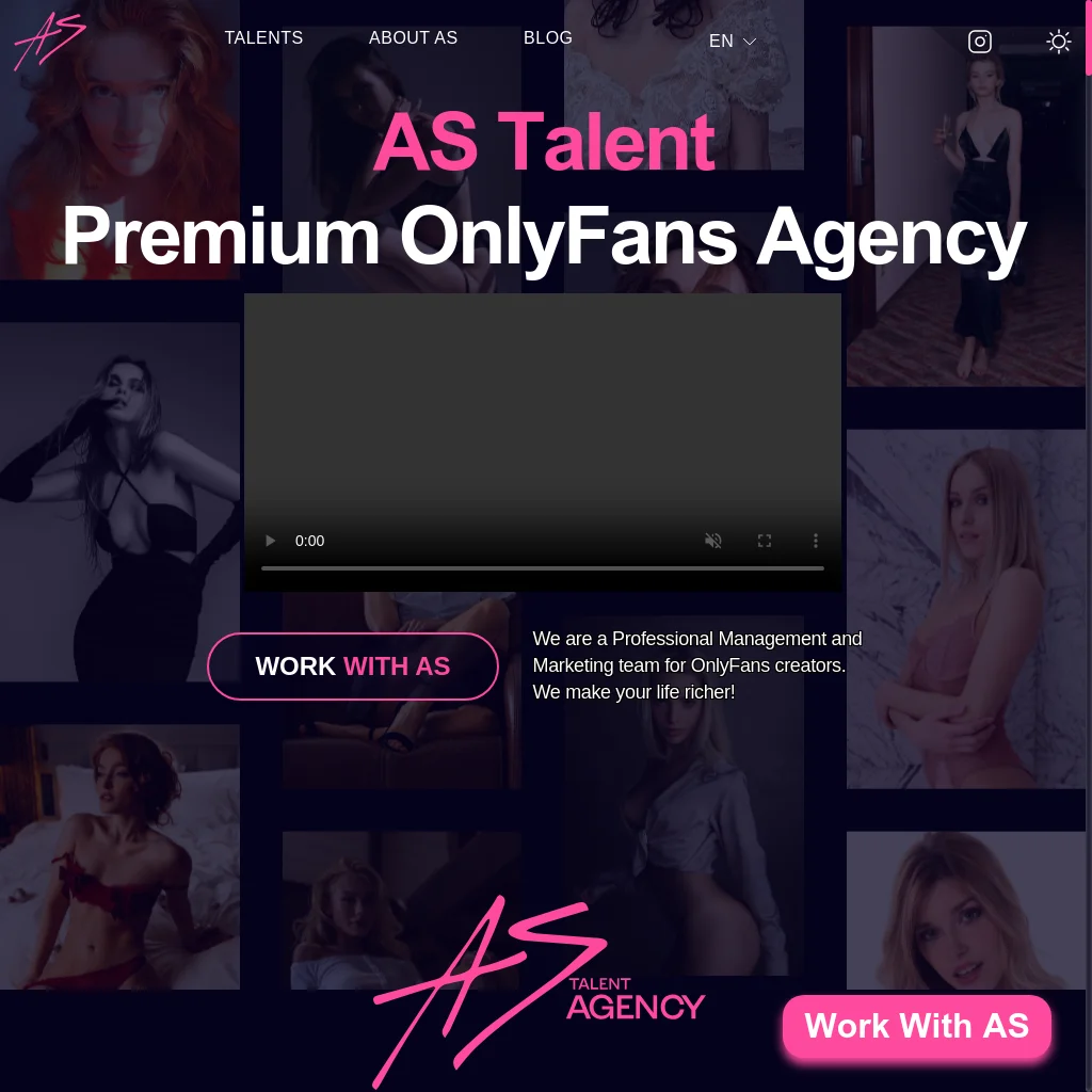 AS Talent website preview