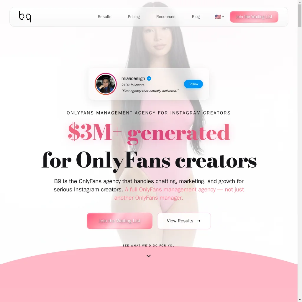 B9 Agency website preview