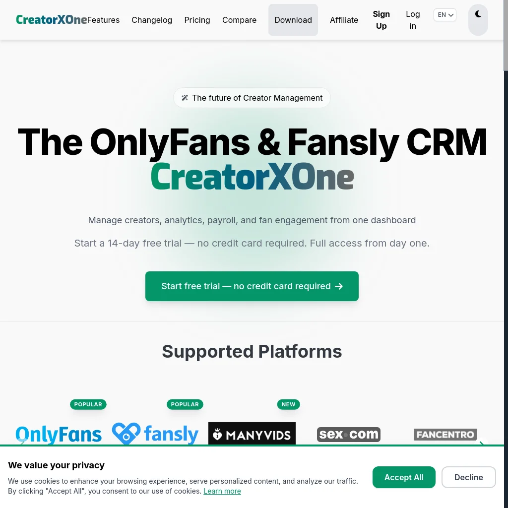 CreatorXone website