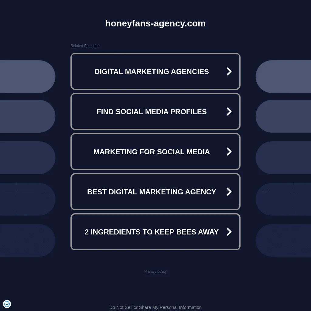 HoneyFans Agency website preview