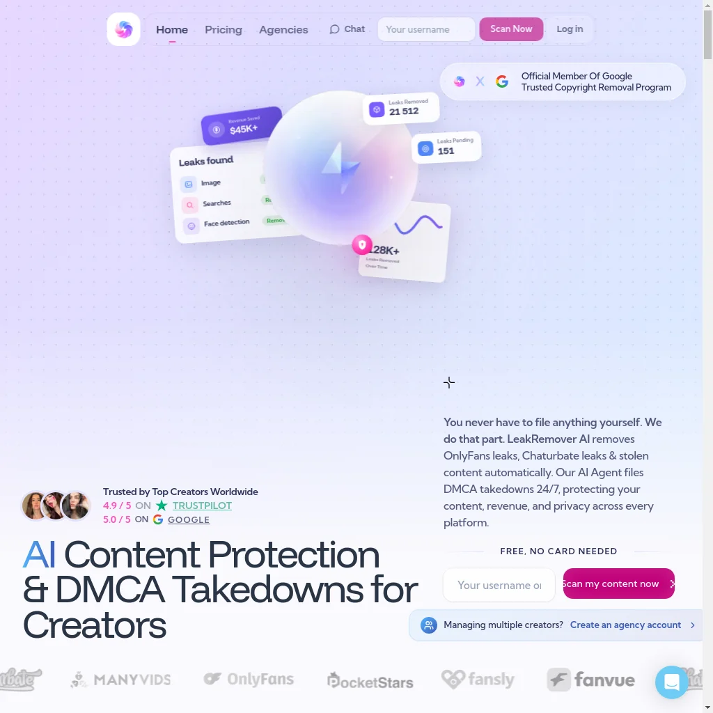 LeakRemover AI website