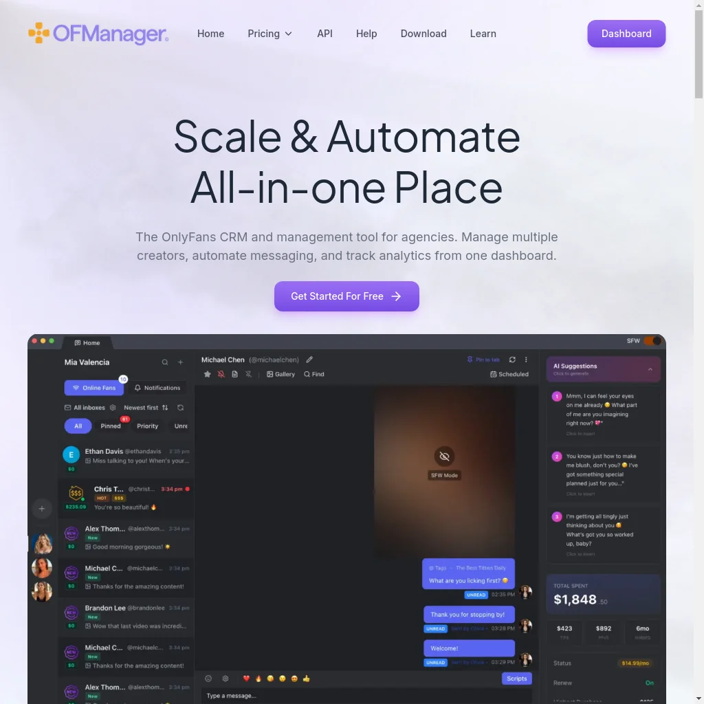 OFManager website