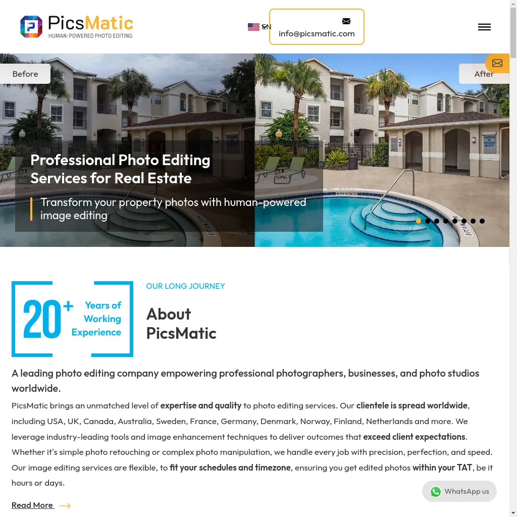PicsMatic website preview