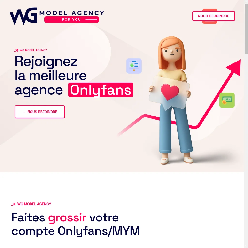 WG Model Agency website preview