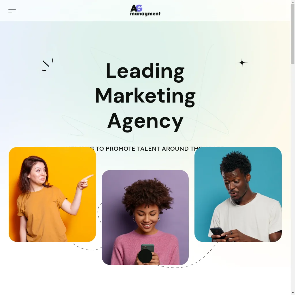 AG talents website preview